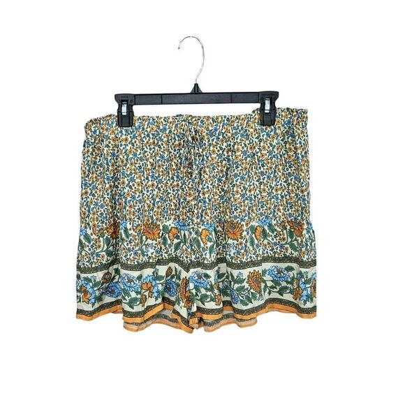 Cupshe Pants - Cupshe Women's Ditsy Floral Flared Shorts Elastic Waist Size X-Large